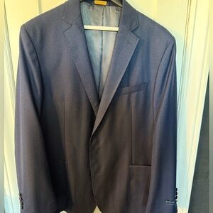 Brooks Brothers Classic Fit Navy Herringbone Weave Blazer